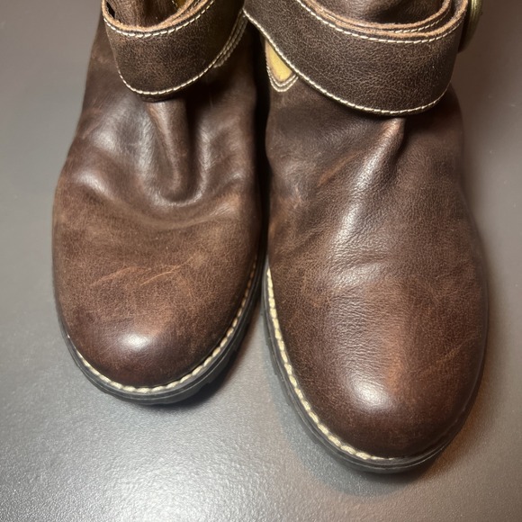 Women's Timberland Round Toe Chelsea Boot Size 8 Two Tone Wheat & Brown Leather - Picture 11 of 12